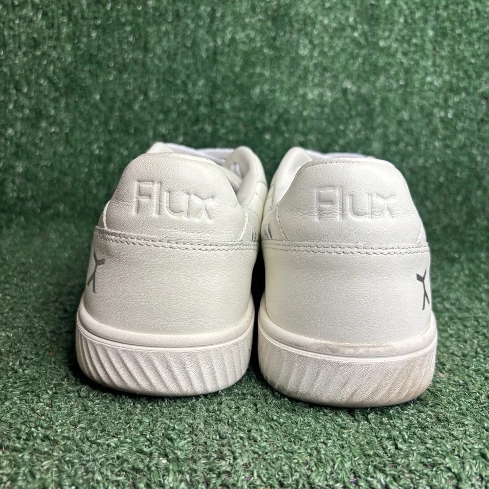 Flux Footwear Adapt Leather Barefoot Minimalist Zero Drop Sneakers White Mens 12